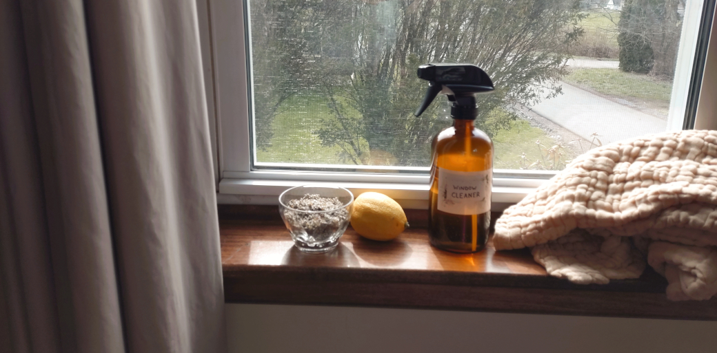 Make your own nontoxic window cleaner with just a few household ingredients! Your windows will sparkle, and your house will smell fresh and clean!