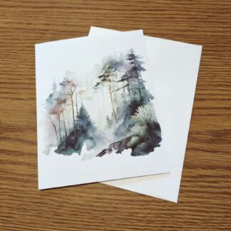 Sunrise Forest Linen Notecards