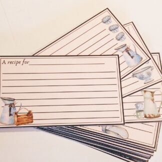 kitchen recipe card-pink