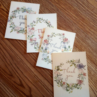 Floral Wreath Thank You Cards