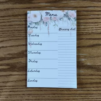 Cascading Roses Meal Planning Pad