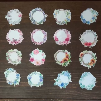 Floral Wreath Vinyl Labels