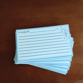 Forget-me-not Bouquet Recipe Cards