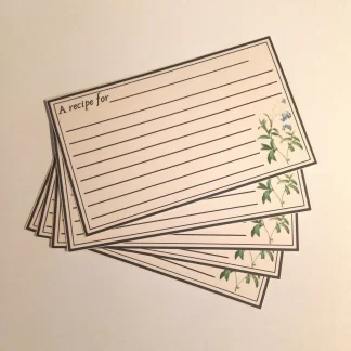 Forget-me-not Recipe Cards