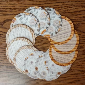 Textured Knit Round Labels