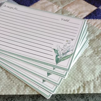 Lily of the Valley 4x6" Recipe Cards