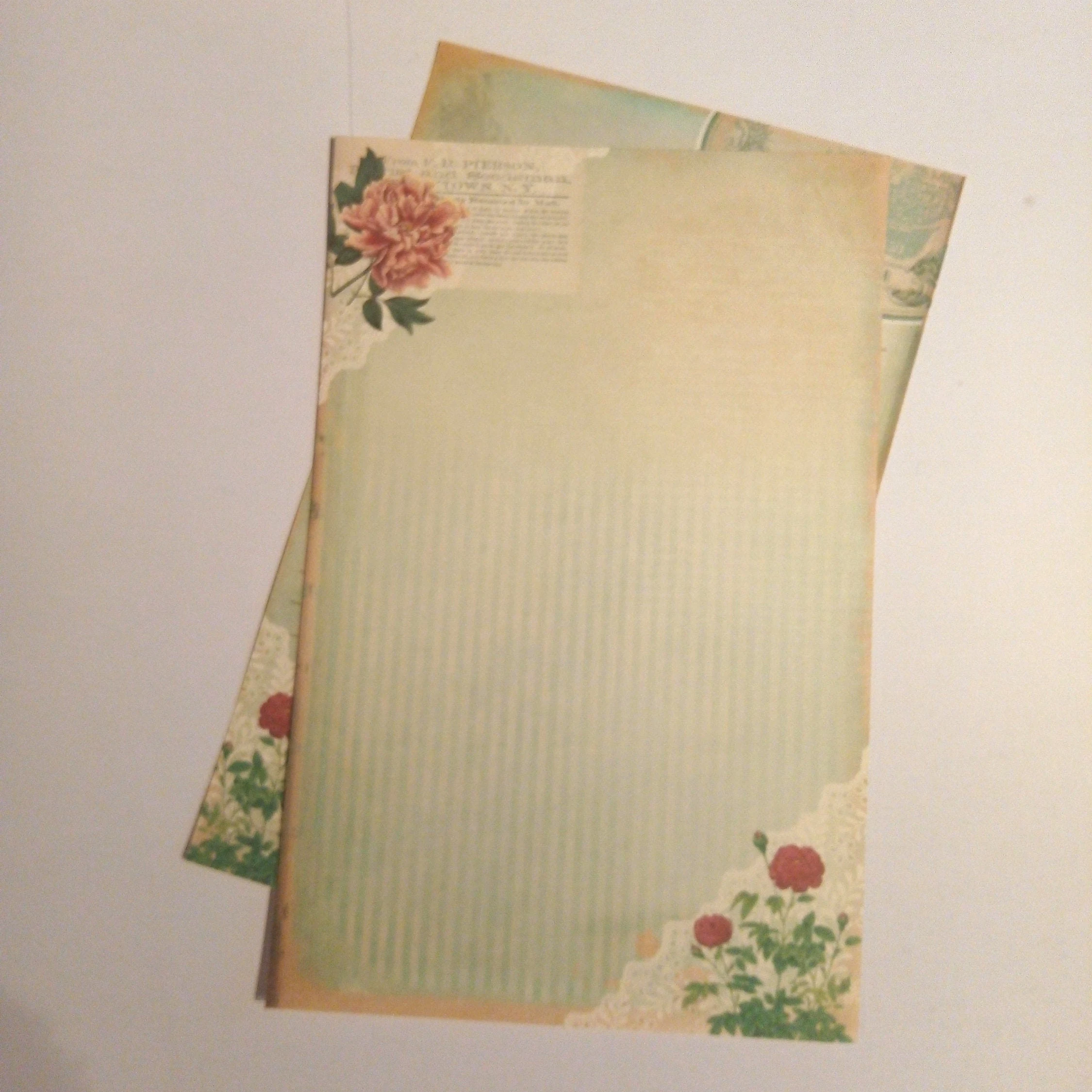 Old-Fashioned Blooms Writing Paper