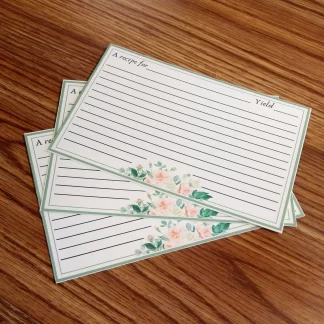Peach Blooms 4x6" Recipe Cards