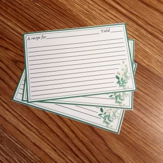 Rosebud 4x6" Recipe Cards