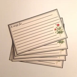 Roses Recipe Cards
