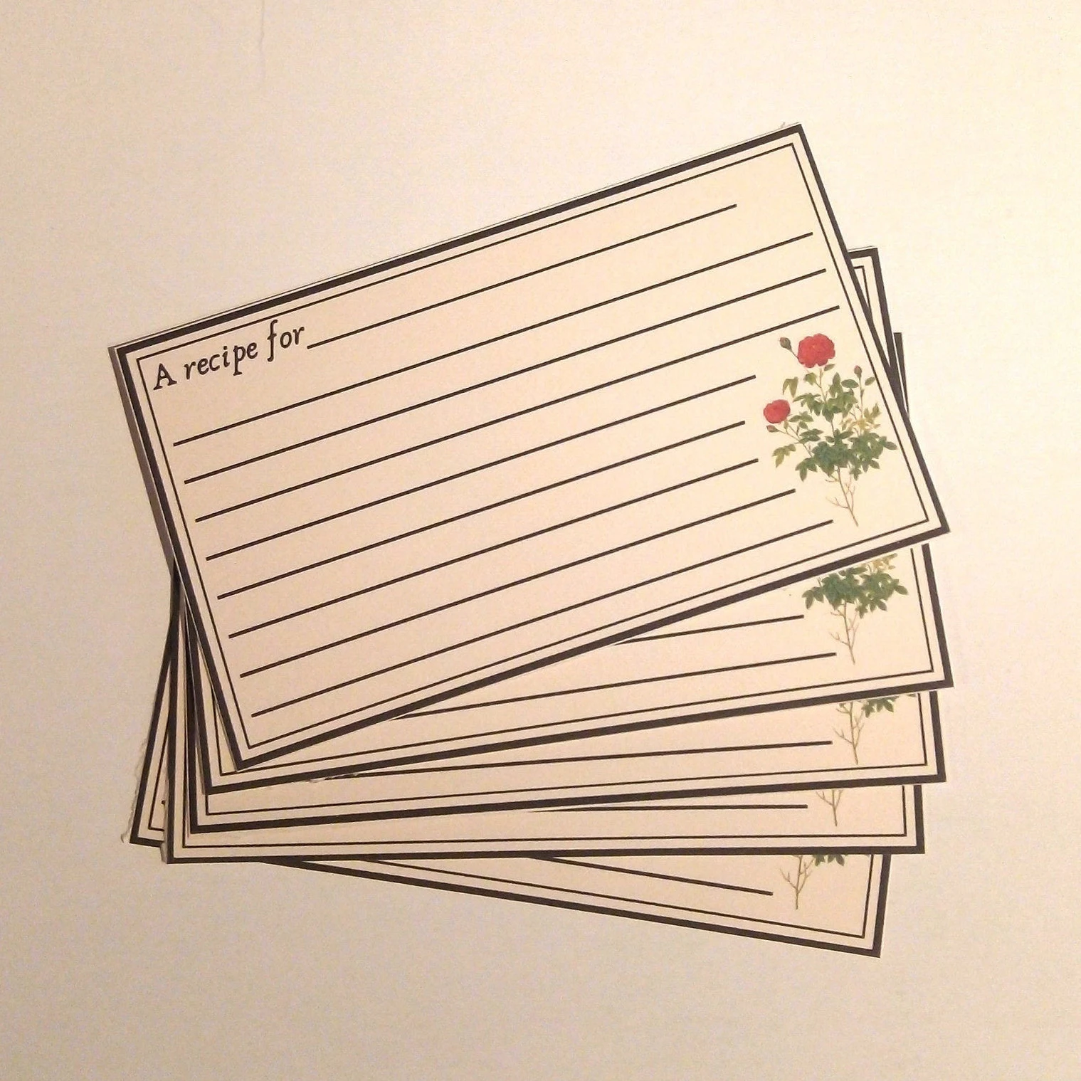 Roses Recipe Cards – One Homely House