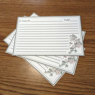 Wild Roses 4x6" Recipe Cards