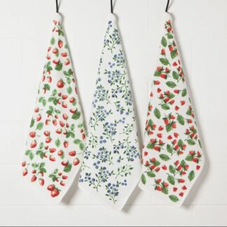 Berry Patch Floursack Dish Towels, set of 3
